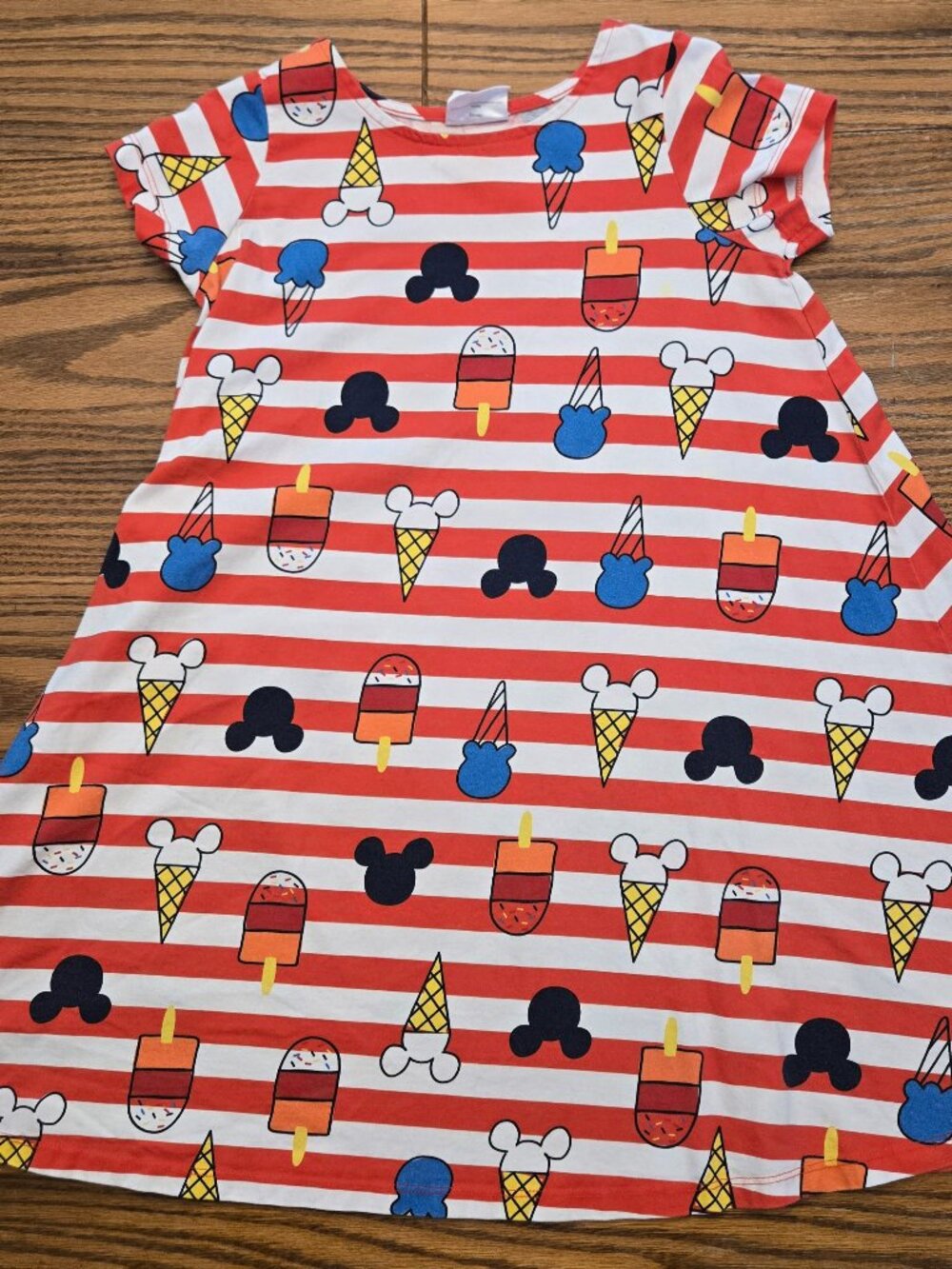 Hanna Andersson Disney Mickey Mouse Treat Dress - Size 130 / 8 - Ice Cream Girls
